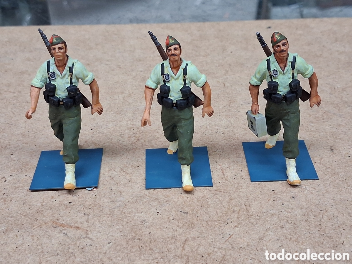 Juguetes antiguos: Otros 3 legionarios soldados plomo 54mm bianquetti