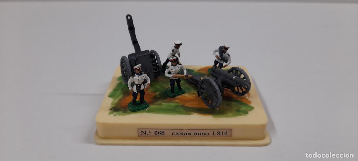Jeux Anciens: CA&Ntilde;ON RUSO 1914 - N&ordm; 668 . ALYMER - CAJA ORIGINAL DE SOLDADOS DE PLOMO EN MINIATURA . JUGUETES CUCO