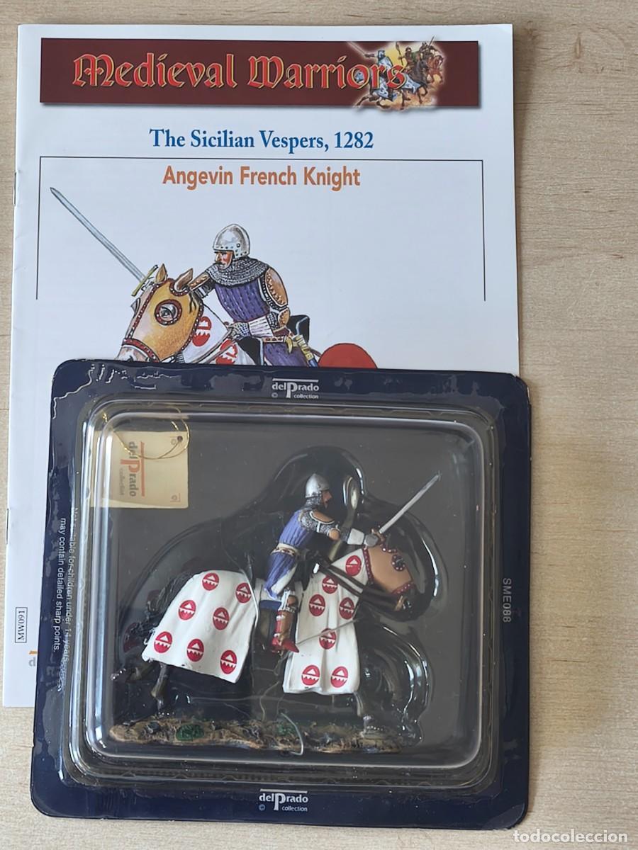 Juguetes antiguos: Caballero Medieval de plomo Angevin French knight, The Sicilian Vespers 12852. Colecci&oacute;n Medieval Wa