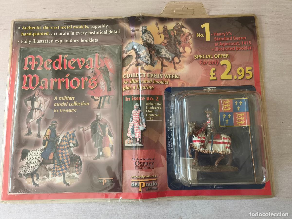 Juguetes antiguos: Primera entrega Medieval Warriors: Caballero Medieval de plomo Sir John Codrington, Henry V&acute;s Standa
