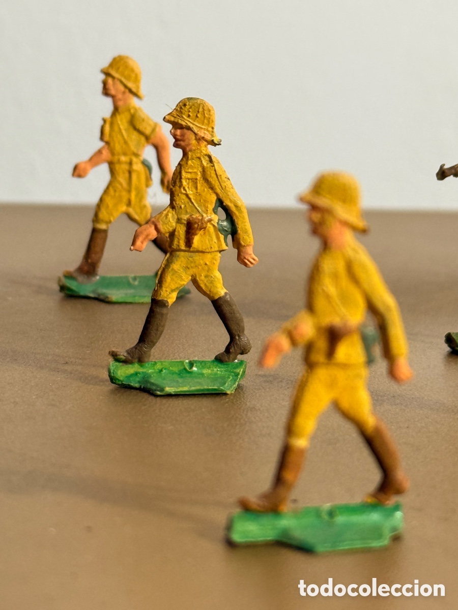 Juguetes antiguos: Alemania. 1919/1945. Soldaditos de plomo planos. Berliner Zinnfiguren. Askaris Alemania.