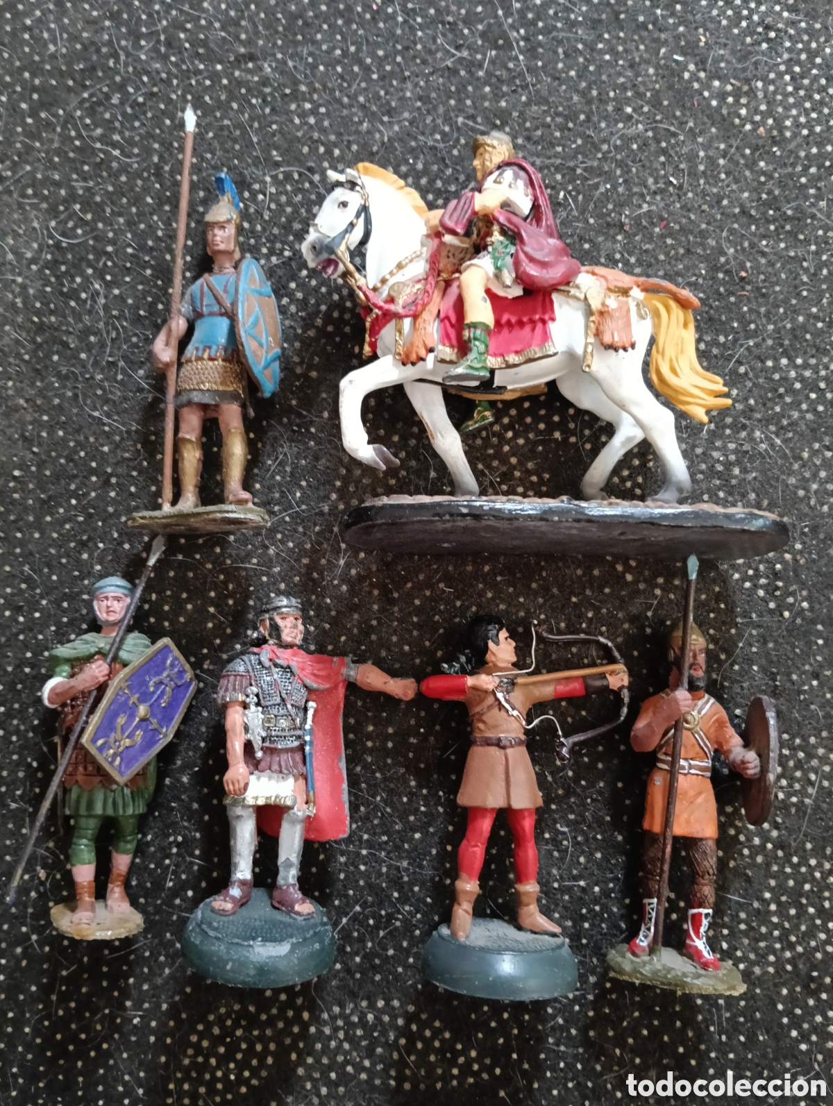 Juguetes antiguos: Lote de 6 soldados Romanos usados en plomo.
