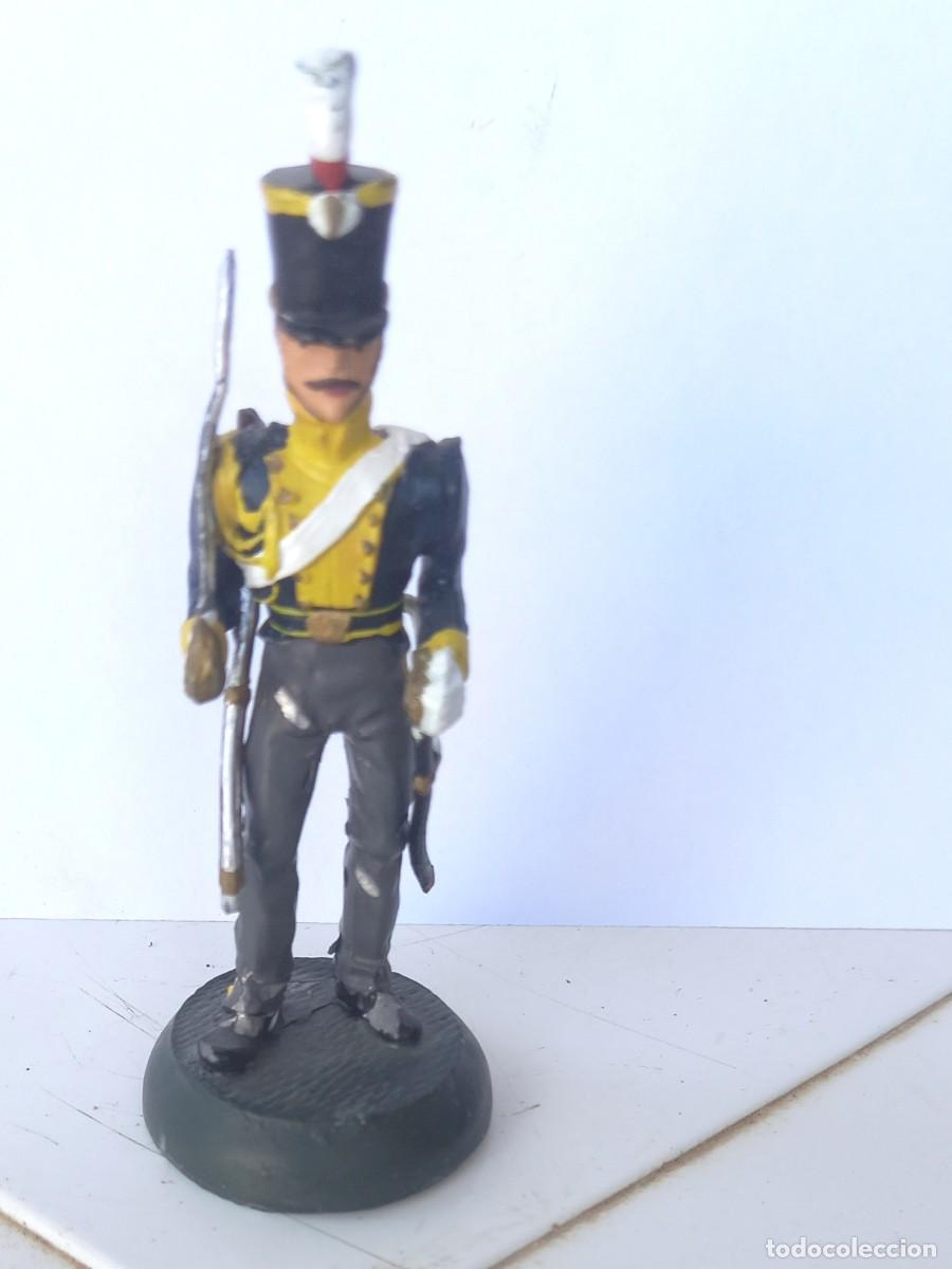 Jogos Antigos: Figura de plomo de un Husar de la Gran Breta&ntilde;a-Almirall Palou ref.3/023