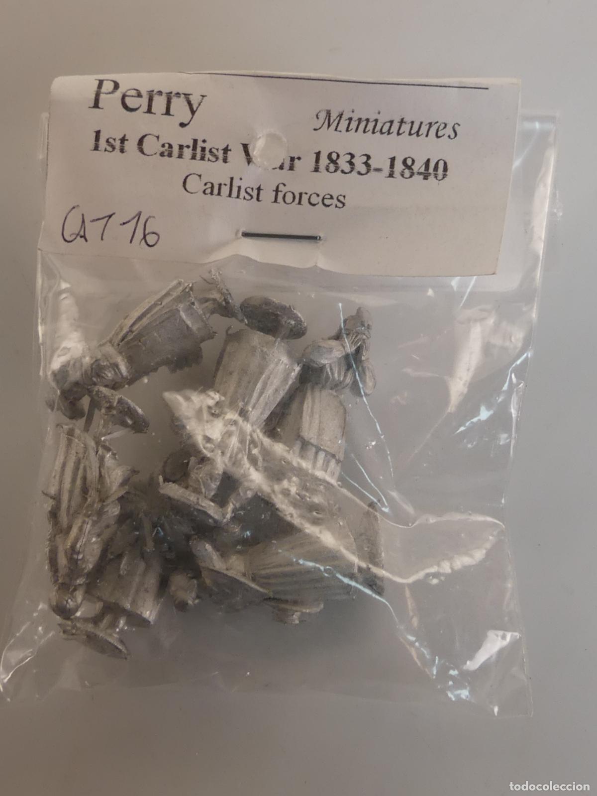 Juguetes antiguos: FIGURA DE PLOMO SIN PINTAR PERRY MINIATURES CARLIST FORCES