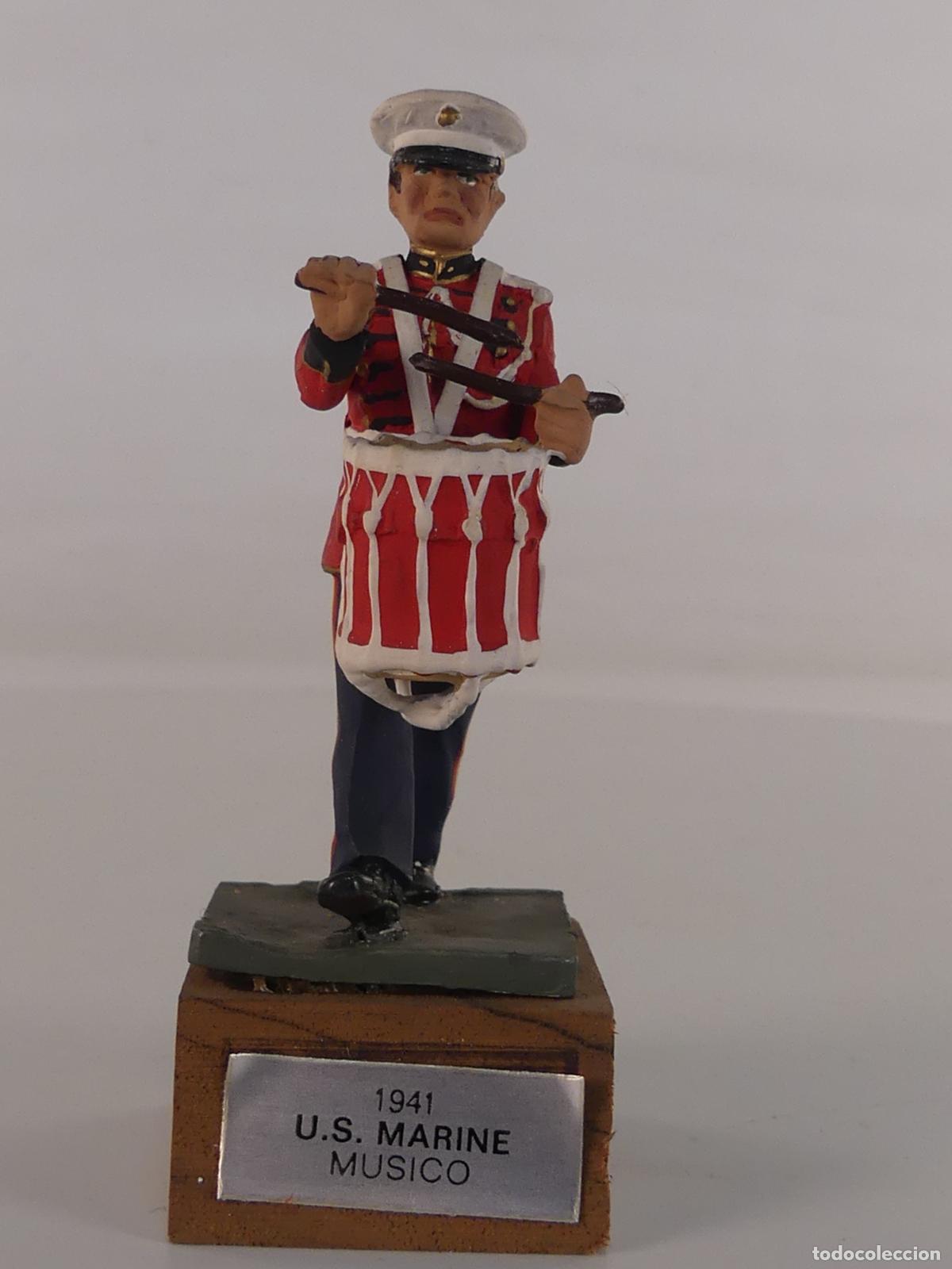 Old Toys: SOLDADITO DE PLOMO U.S.MARINE 1941 MUSICO - OBJETO DE COLECCION--REF:44