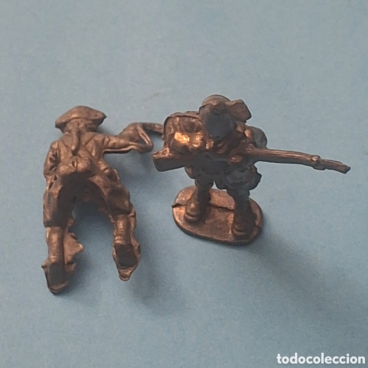 Juguetes antiguos: LOTE 2 SOLDADOS METAL PLOMO SOLDADO JINETE - SIN PINTAR NI PULIR - ENTRE 4 Y 6cm.