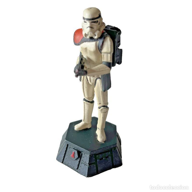 Juguetes antiguos: Soldado Imperial Sand Trooper (Pe&oacute;n Negro). Figura de ajedrez de Star Wars, Altaya - Eaglemoss. 1:24