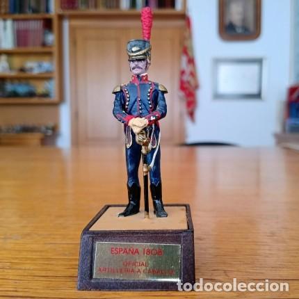 Juguetes antiguos: SOLDADOS DE PLOMO- 54 MM - SOLDAT - EJERCITO ESPA&Ntilde;OL: OFICIAL DE ARTILLERIA A CABALLO 1808 - 54MM