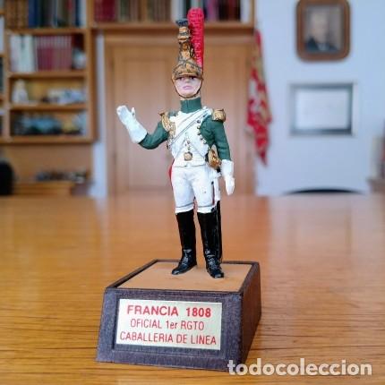Juguetes antiguos: SOLDADOS DE PLOMO- 54 MM - SOLDAT - EJERCITO FRANCES: OFICIAL 1&ordm; REG.CABALLERIA DE LINEA 1808 - 54MM