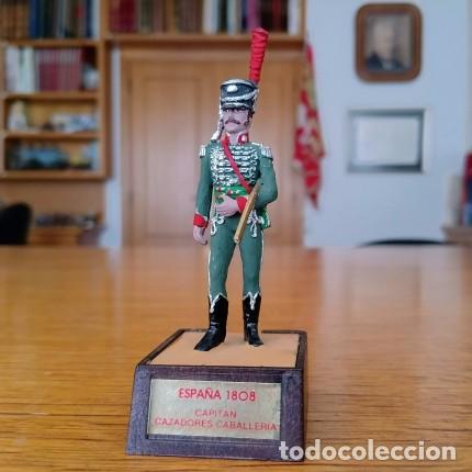 Juguetes antiguos: SOLDADOS DE PLOMO- 54 MM - SOLDAT - EJERCITO ESPA&Ntilde;OL: CAPITAN CAZADORES CABALLERIA 1808 - 54MM