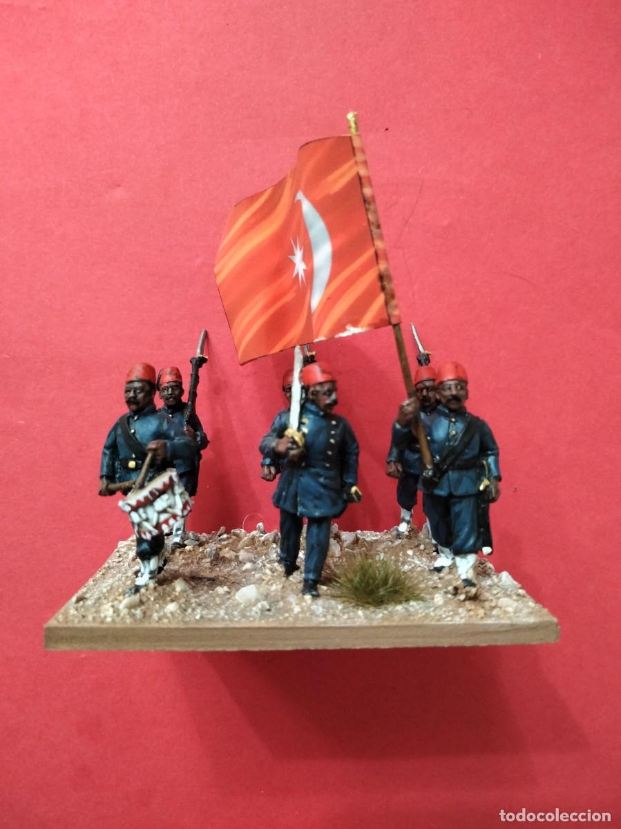Juguetes antiguos: Diorama figuras peque&ntilde;as de plomo