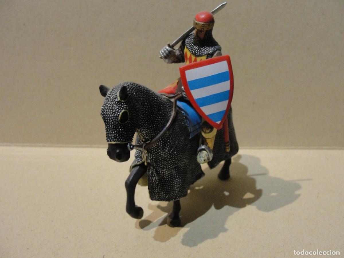 Juguetes antiguos: soldado plomo a caballo CABALLERO FRANCES S.XIII como nuevo Edad media