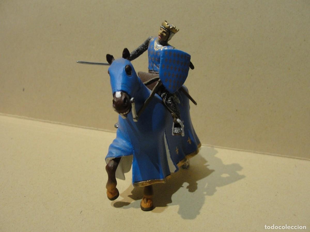 Juguetes antiguos: soldado plomo a caballo LUIS IX DE FRANCIA S.XII perfecto estado
