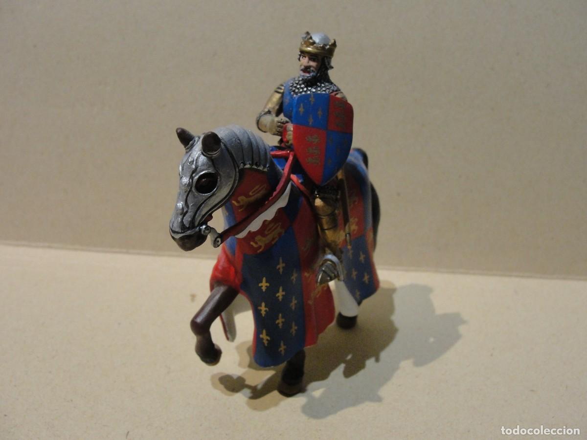 Juguetes antiguos: soldado plomo a caballo REY EDUARDO III DE INGLATERRA como nuevo CRUZADAS