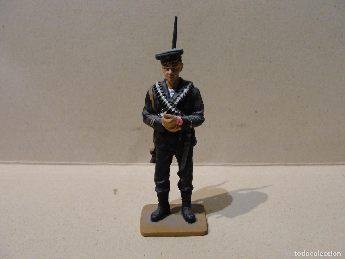 Juguetes antiguos: soldado de plomo NAVAL INFANTRYMAN USSR 1941 DEL PRADO