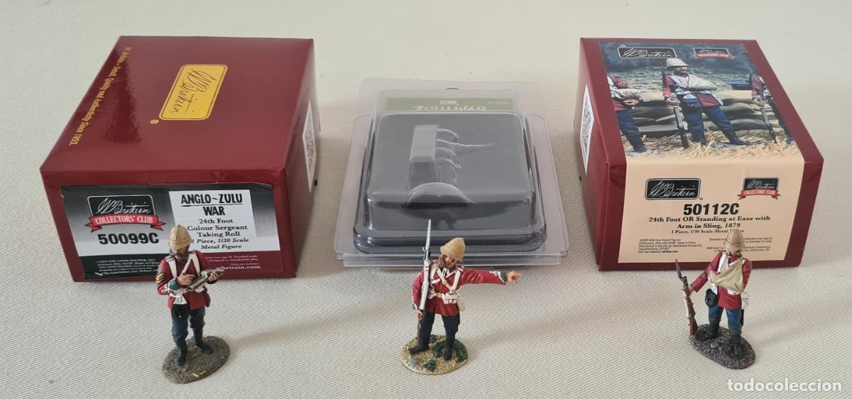 Old Toys: W. BRITAIN ZULU WAR LOT 1 BRITISH 24th FOOT (REF. 20063, 50099C & 50112C)