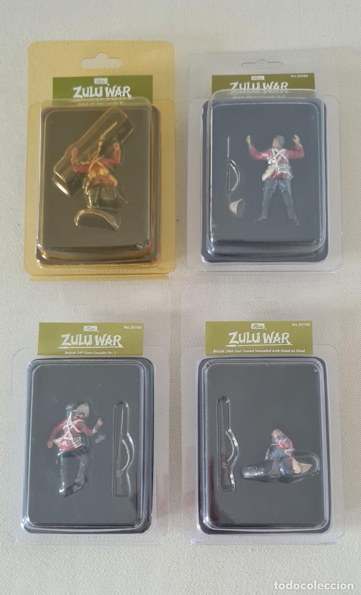 Juguetes antiguos: W. BRITAIN ZULU WAR LOT 2 BRITISH 24th FOOT CASUALTYS (REF. 20046, 20088, 20156 & 20160)