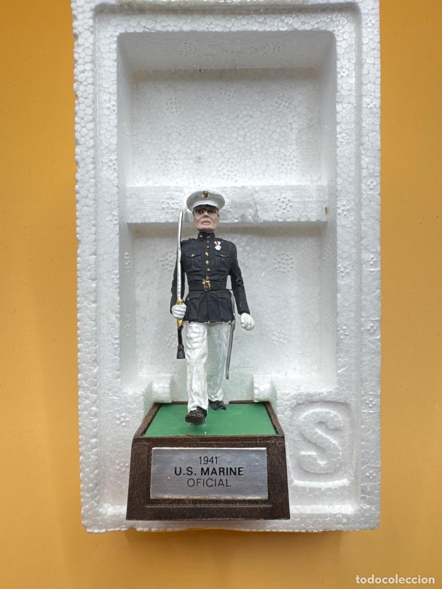 Juguetes antiguos: Soldado de Plomo - us marine oficial 1941- Marca Soldat - con Caja Original
