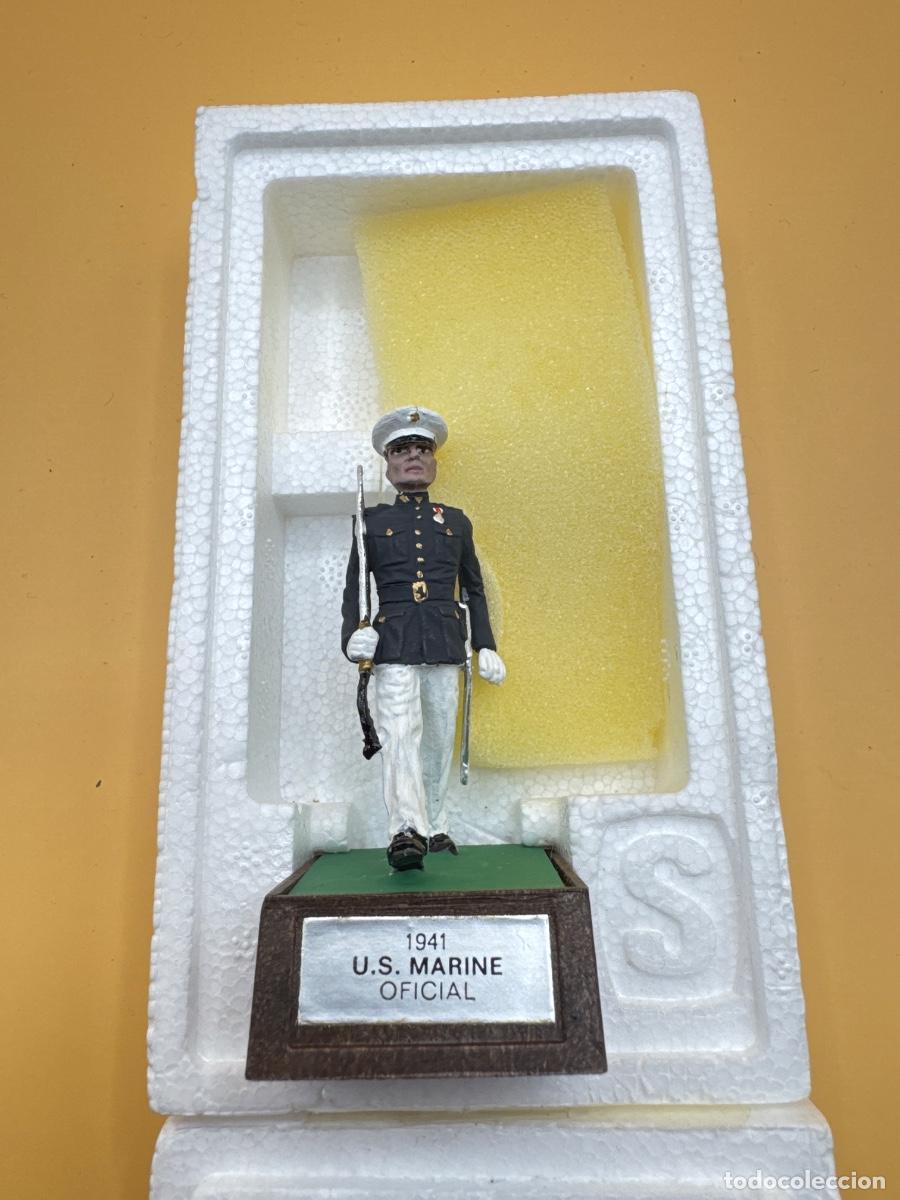 Juguetes antiguos: Soldado de Plomo - us marine oficial 1941- Marca Soldat - con Caja Original