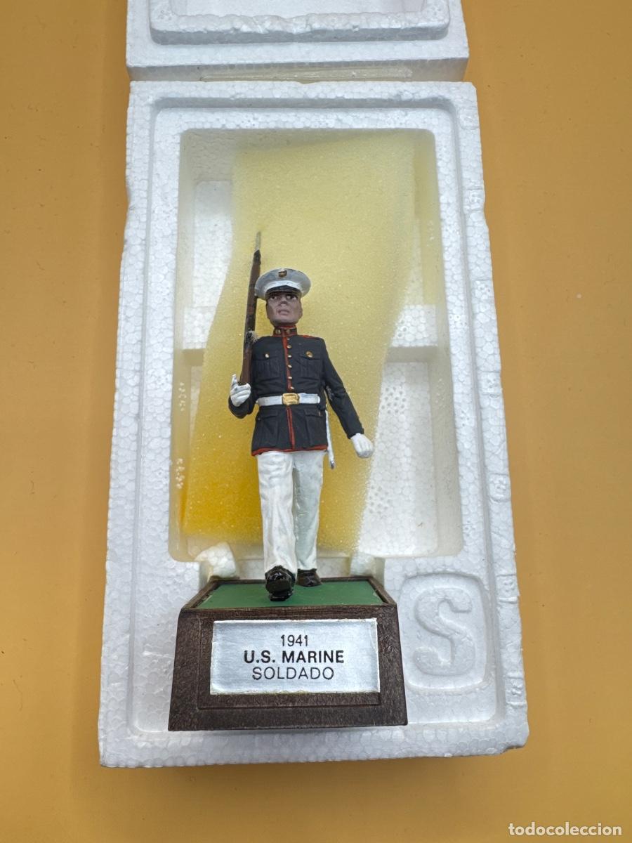 Juguetes antiguos: Soldado de Plomo - us marine 1941-45- Marca Soldat - con Caja Original