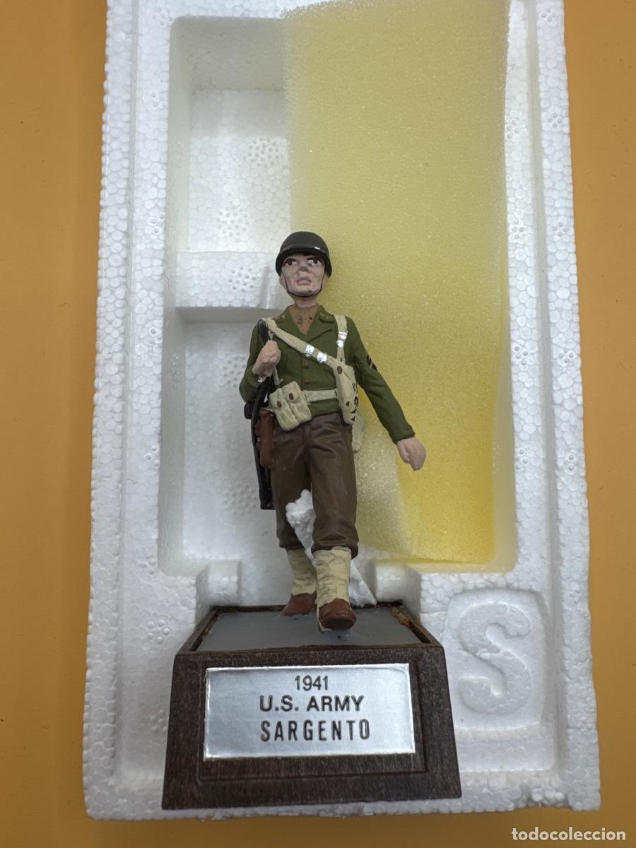 Juguetes antiguos: Soldado de Plomo - us army sargento 1941-45- Marca Soldat - con Caja Original