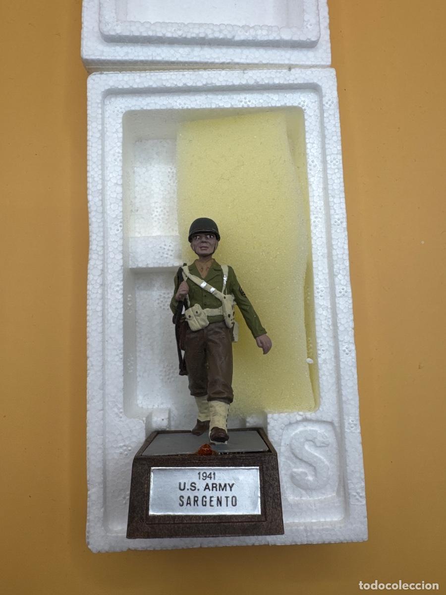 Juguetes antiguos: Soldado de Plomo - us army sargento 1941-45- Marca Soldat - con Caja Original