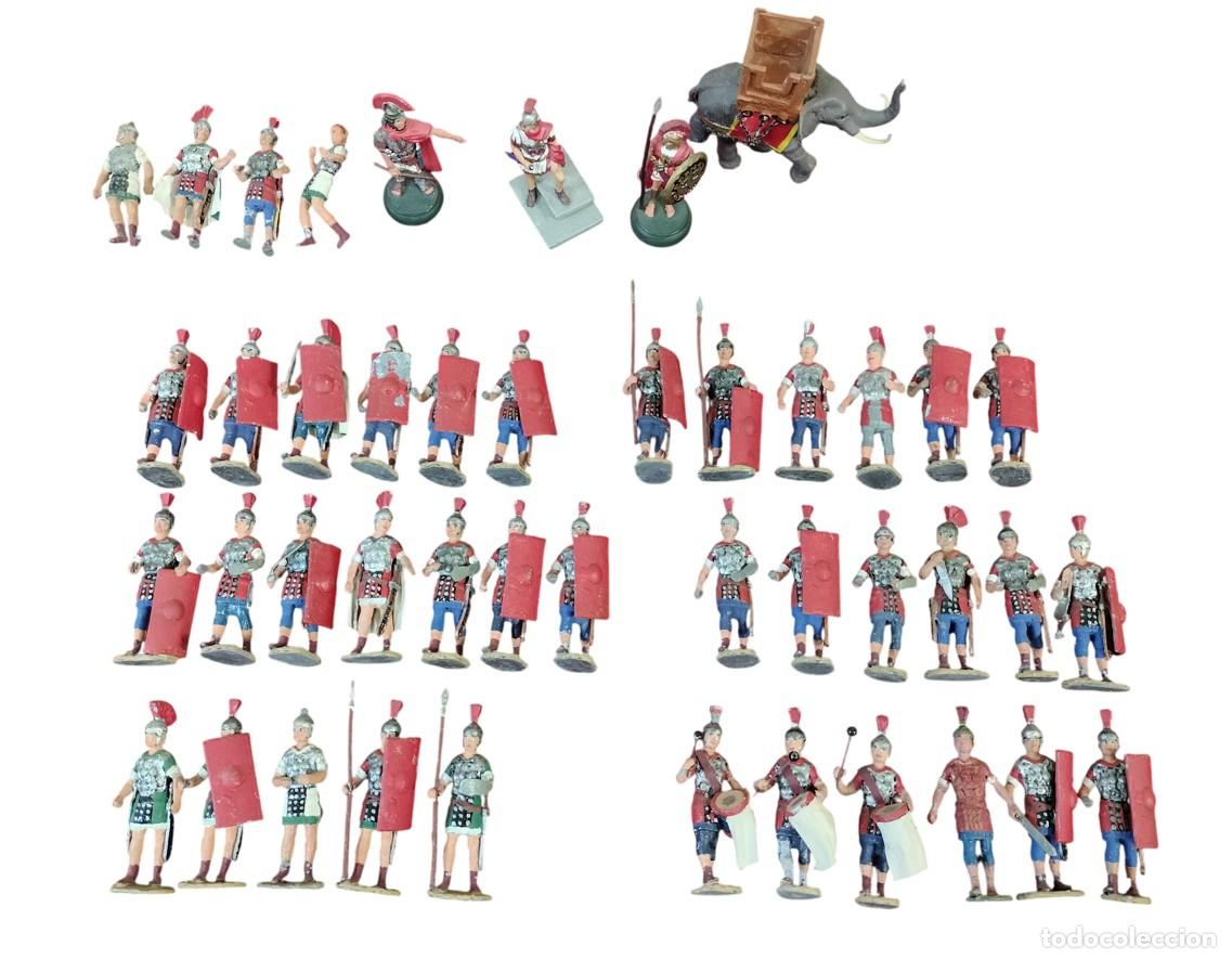 Juguetes antiguos: LOTE DE SOLDADOS DE PLOMO (44). INFANTER&Iacute;A ROMANA. 6,5 CM. PINTADOS A MANO. ESPA&Ntilde;A. C. 1980-90