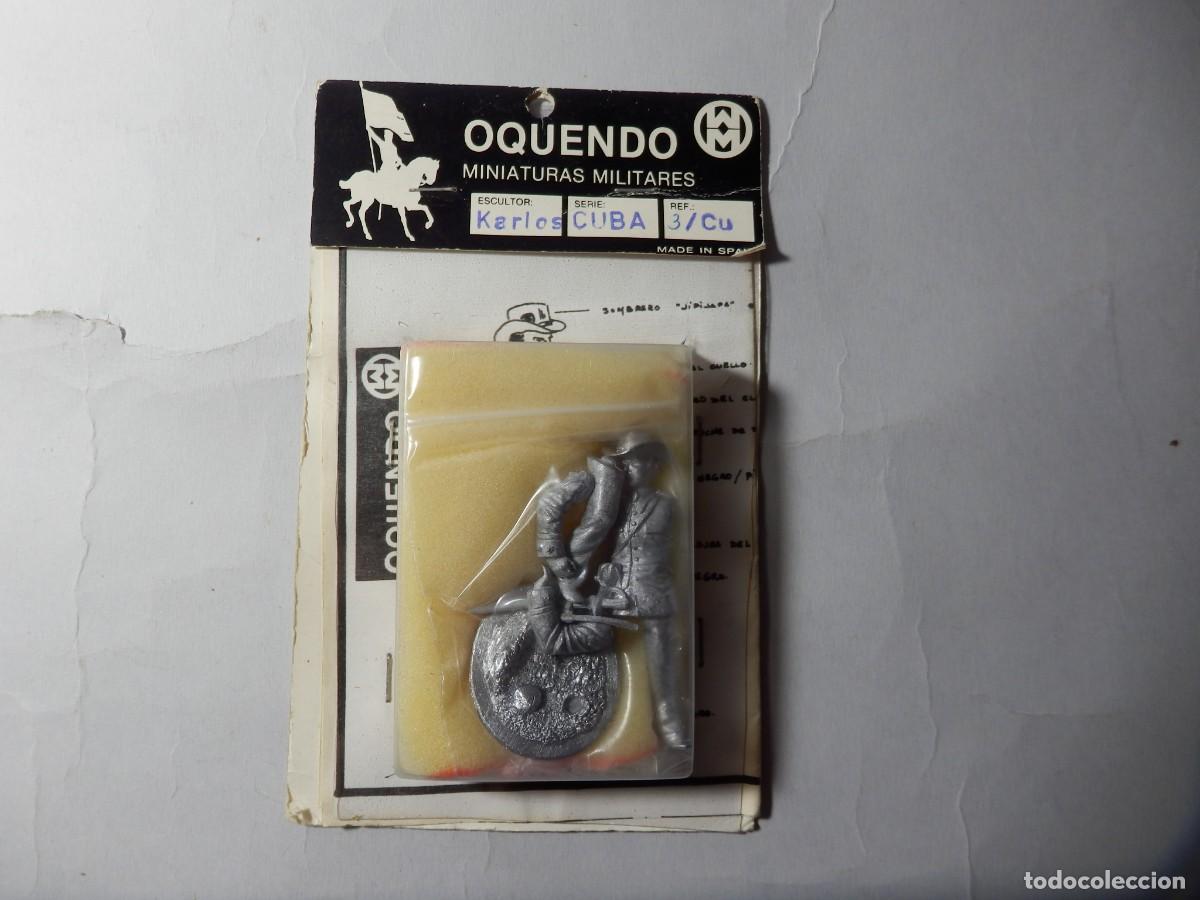 Juguetes antiguos: Soldados de plomo Miniaturas Oquendo 3/CU Teniente Coronel de infanter&iacute;a Cuba 54mm descatalogado