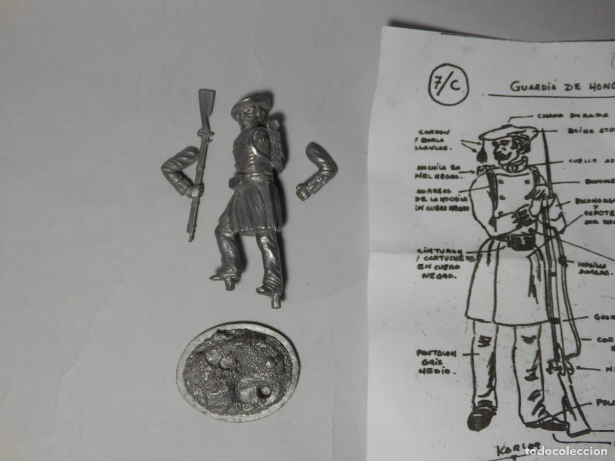 Juguetes antiguos: Soldados de plomo Miniaturas Oquendo 7/C Guerras Carlistas Guardia de Honor 54mm descatalogado