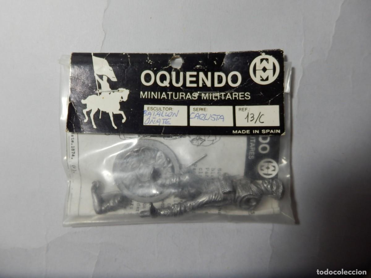 Juguetes antiguos: Soldado de plomo Miniaturas Oquendo 13/C Guerras Carlistas Batall&oacute;n de O&ntilde;ate 54mm descatalogado