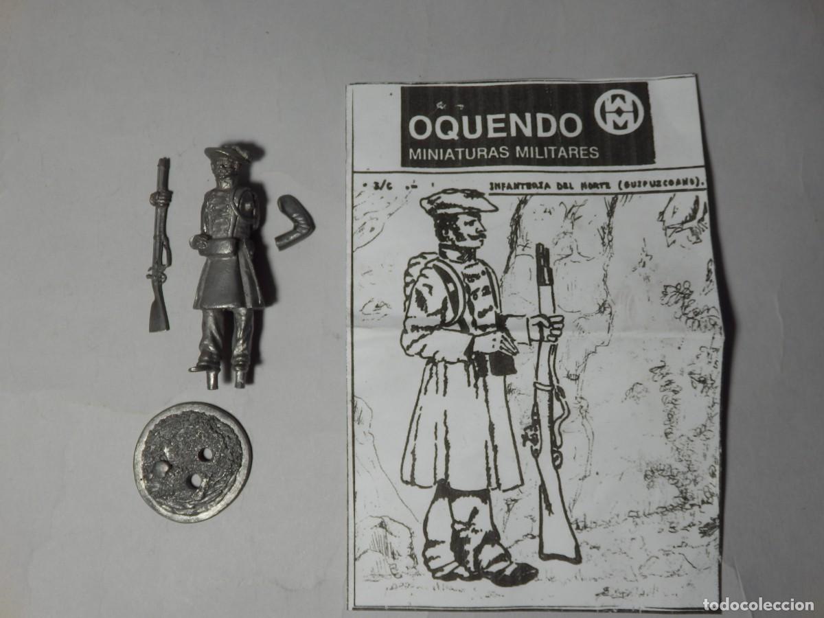 Juguetes antiguos: Soldado de plomo Miniaturas Oquendo 3/C Guerras Carlistas Infanter&iacute;a Guipuzcoana 54mm descatalogado