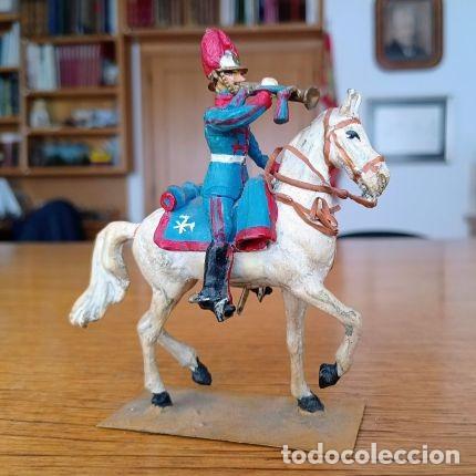 Juguetes antiguos: SOLDADO DE PLOMO - 54MM JOSE ALMIRALL - TROMPETA DE LANCEROS. ESPA&Ntilde;A 1910 - 54 MM