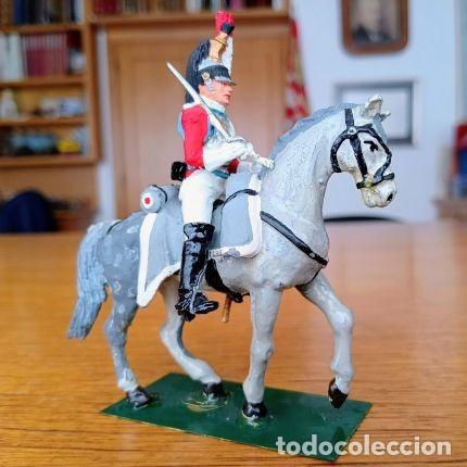 Juguetes antiguos: SOLDADO DE PLOMO - 54MM JOSE ALMIRALL - CORACERO ESPA&Ntilde;OL 1810 - 54 MM