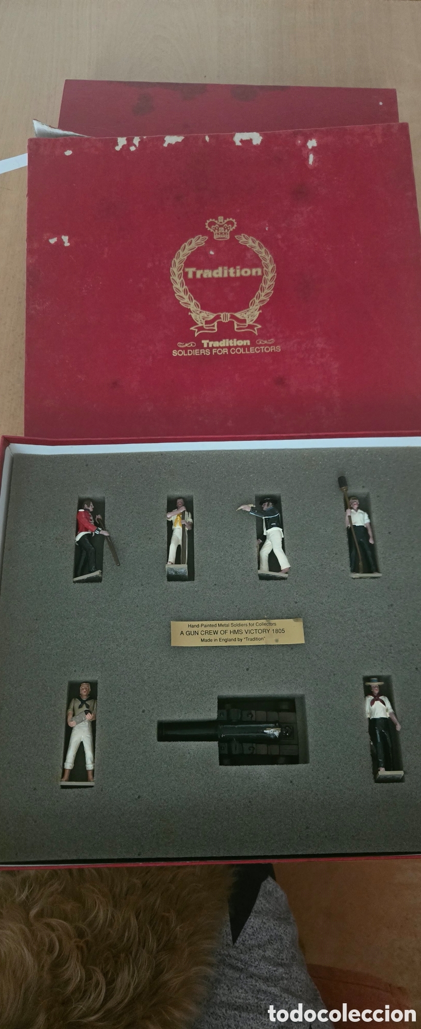 Juguetes antiguos: Soldados de plomo Tradition,A gun crew of HMS Victory,1805 pintados a mano