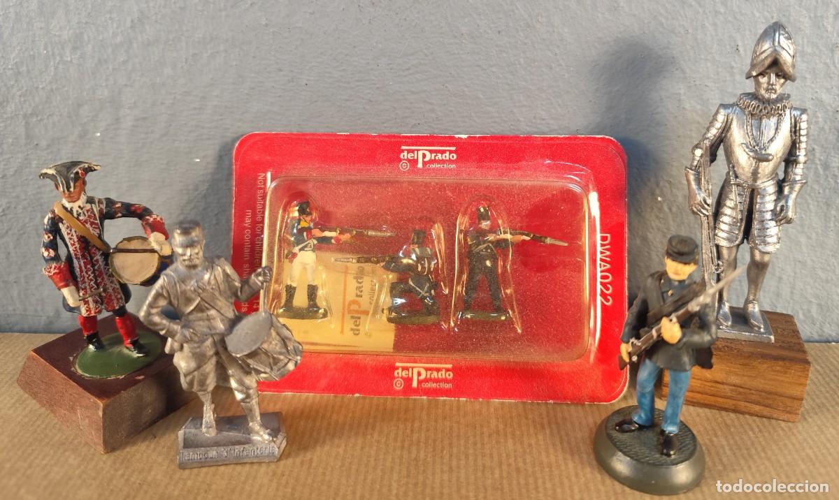 Jeux Anciens: Lote de soldaditos de plomo y metal. Del Prado y otras figuras
