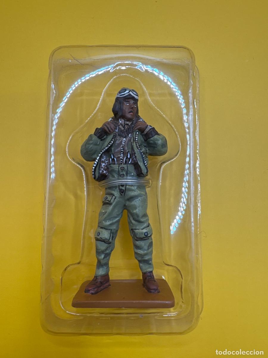 Juguetes antiguos: soldado de plomo FIGHTER PILOT USA 1944 DEL PRADO