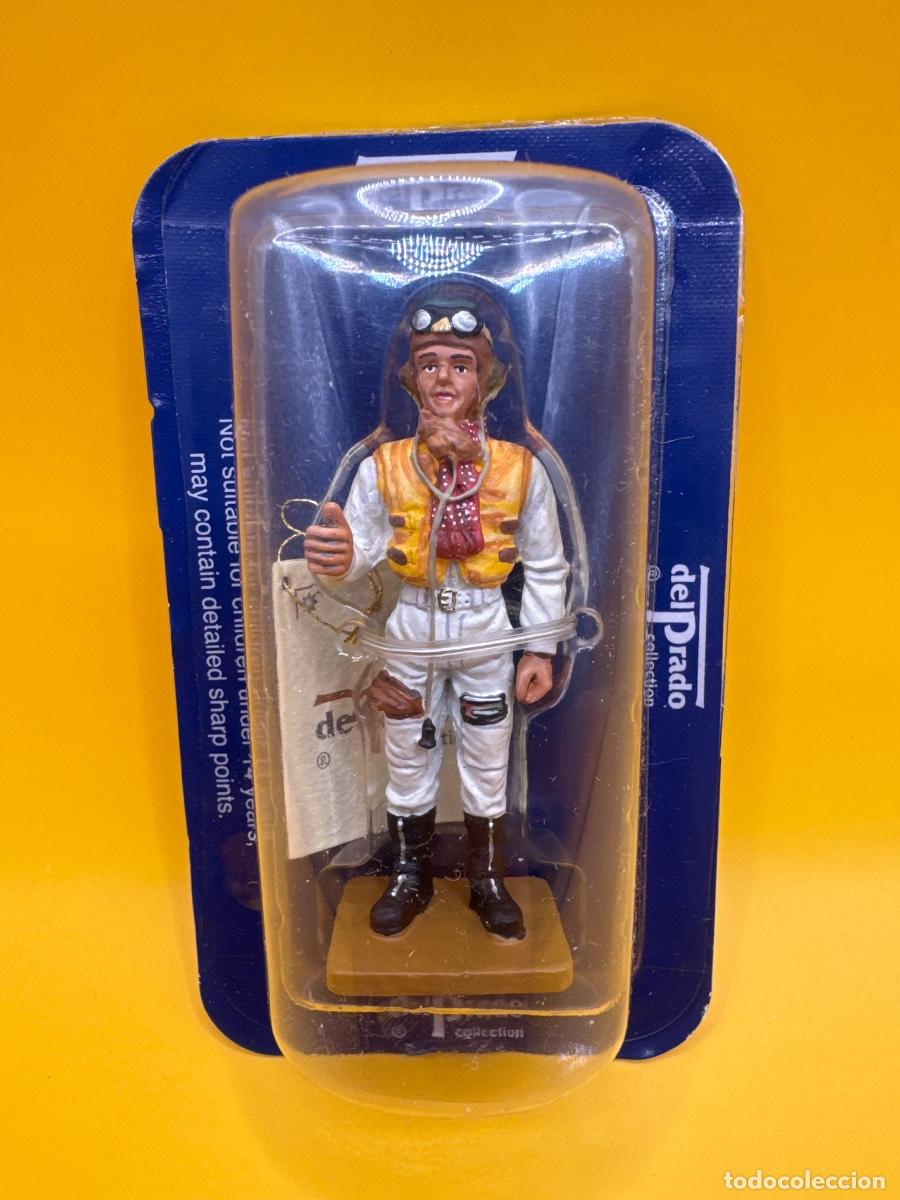 Juguetes antiguos: soldado de plomo RAF FIGHTER PILOT UK 1940 DEL PRADO