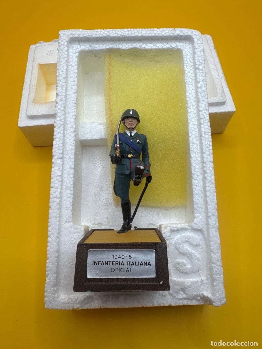 Juguetes antiguos: Soldado de Plomo - oficial infanter&iacute;a italiana- Marca Soldat - con Caja Original
