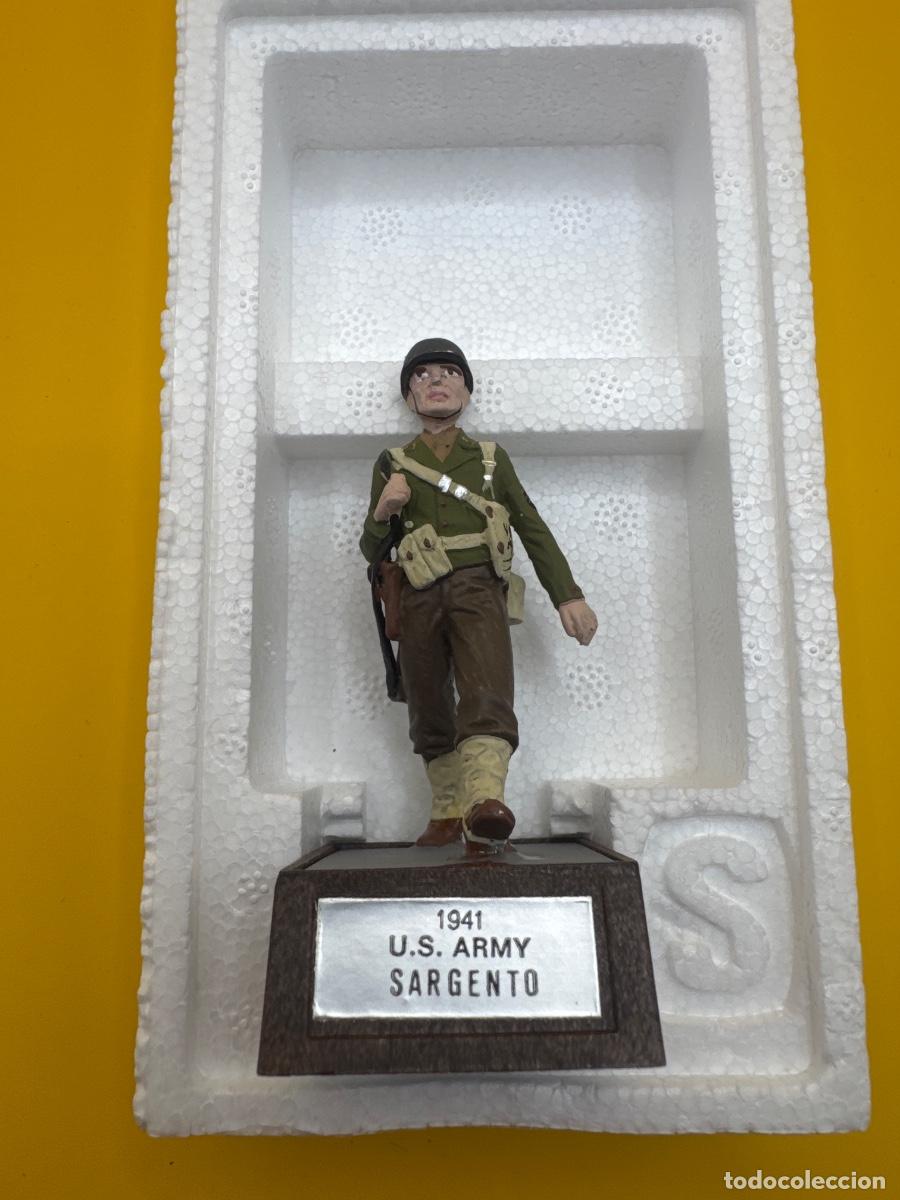 Juguetes antiguos: Soldado de Plomo -desfile sargento us army- Marca Soldat - con Caja Original