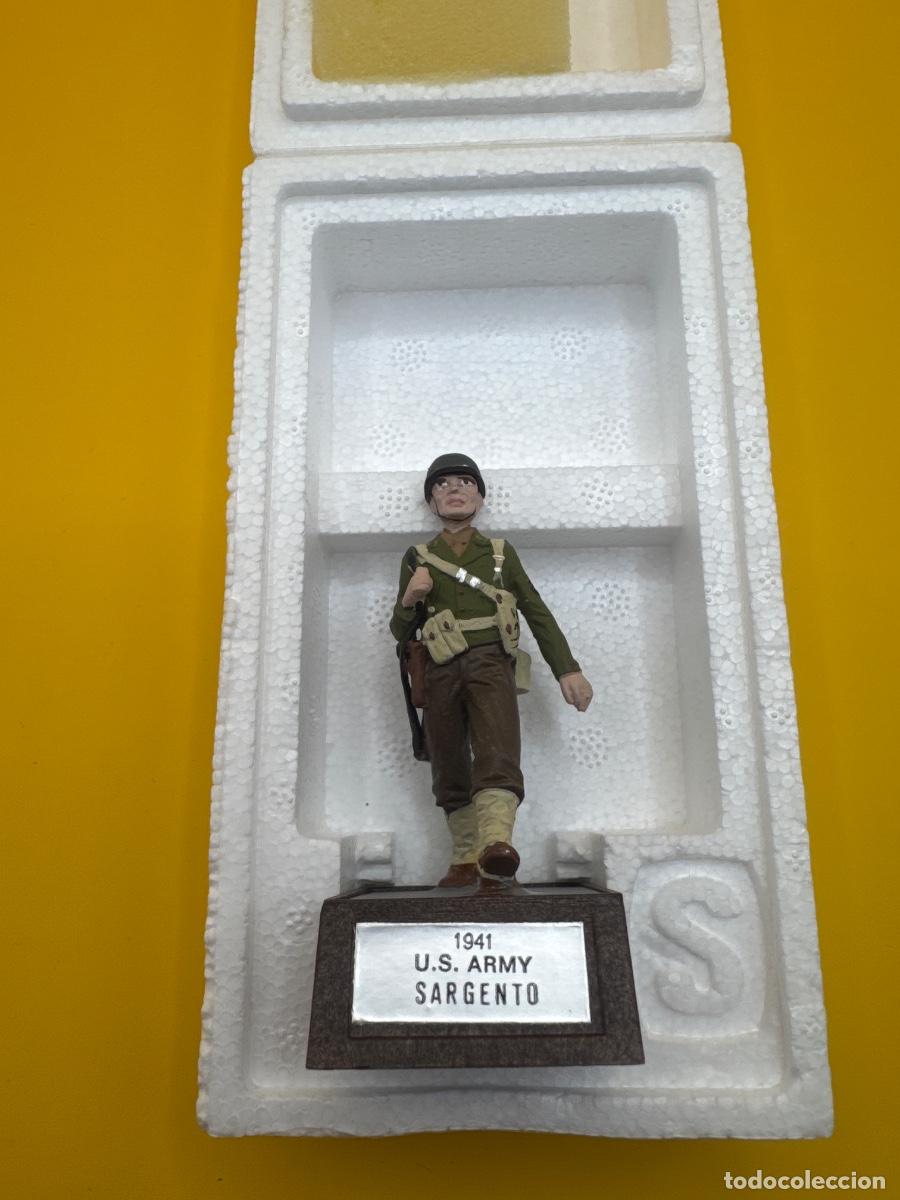 Juguetes antiguos: Soldado de Plomo -desfile sargento us army- Marca Soldat - con Caja Original