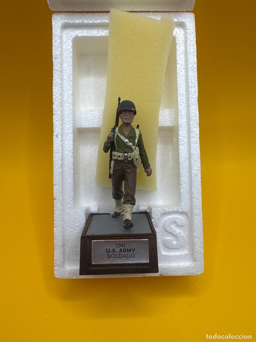 Juguetes antiguos: Soldado de Plomo -desfile soldado us army- Marca Soldat - con Caja Original