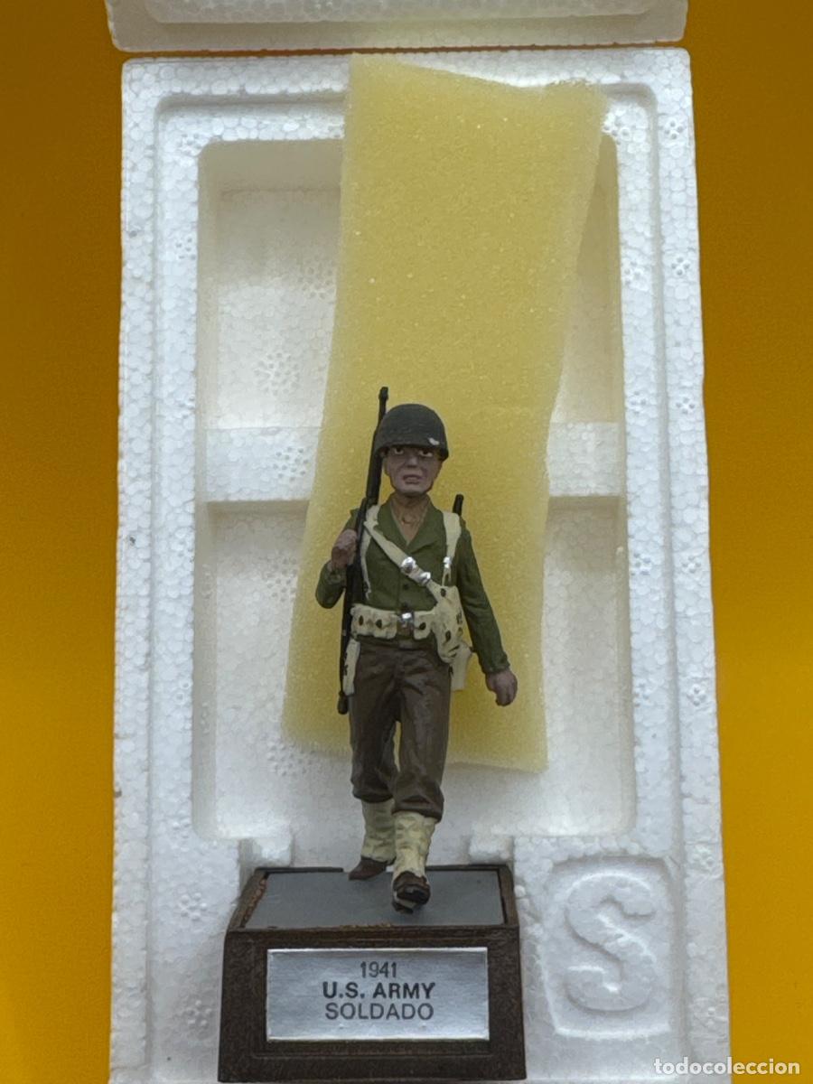 Juguetes antiguos: Soldado de Plomo -desfile soldado us army- Marca Soldat - con Caja Original