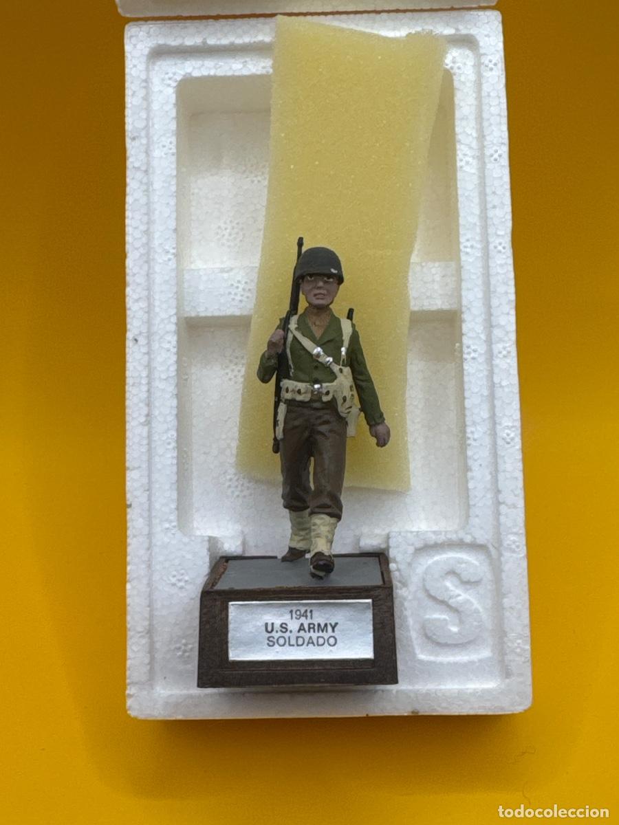 Juguetes antiguos: Soldado de Plomo -desfile soldado us army- Marca Soldat - con Caja Original