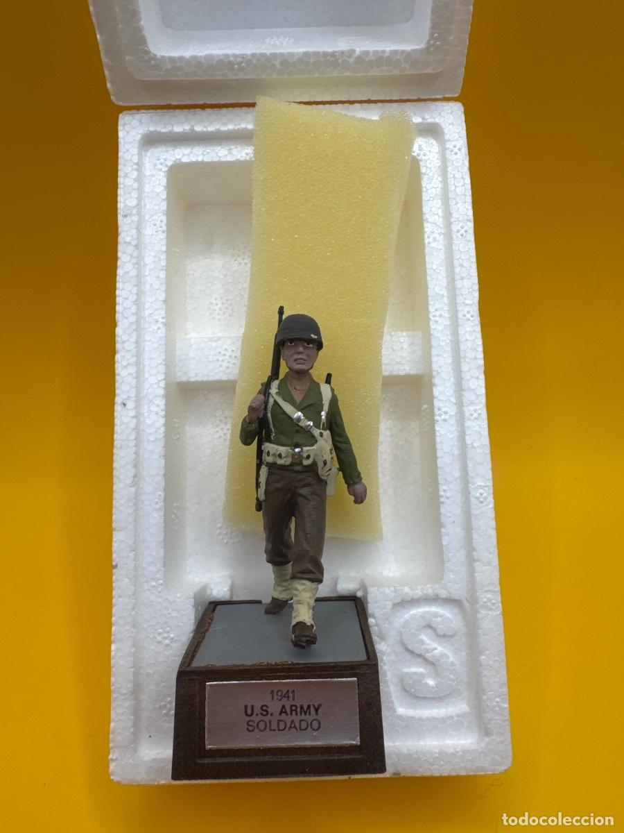 Juguetes antiguos: Soldado de Plomo -desfile soldado us army- Marca Soldat - con Caja Original