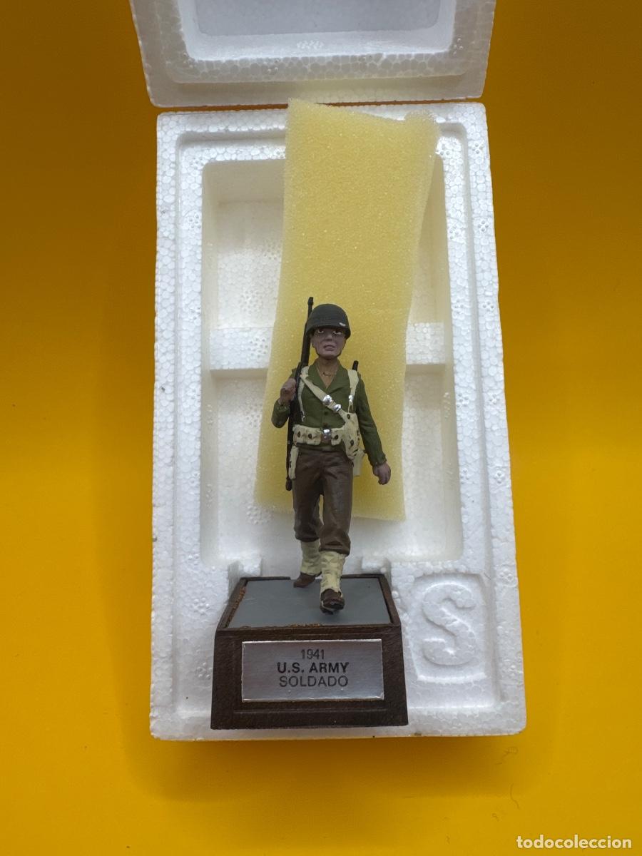 Juguetes antiguos: Soldado de Plomo -desfile soldado us army- Marca Soldat - con Caja Original