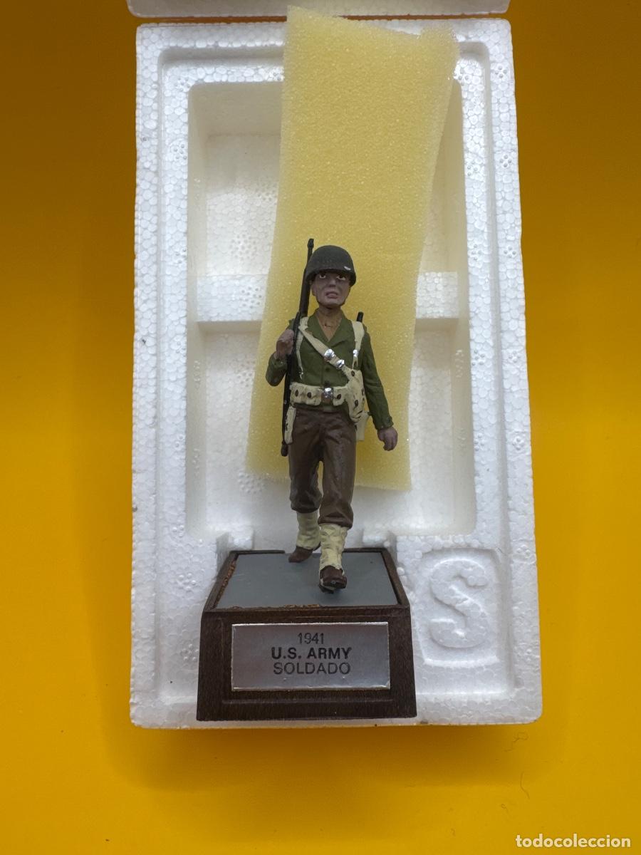 Juguetes antiguos: Soldado de Plomo -desfile soldado us army- Marca Soldat - con Caja Original