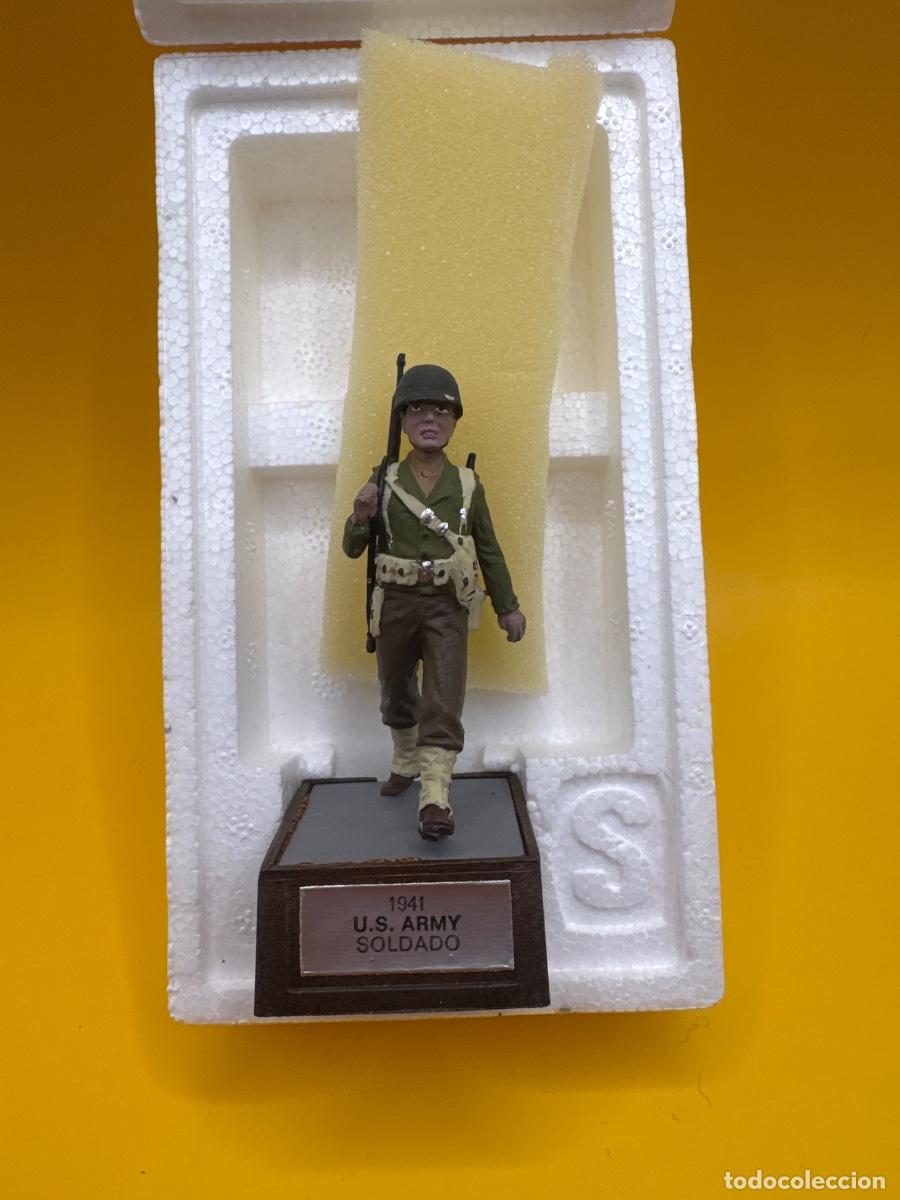 Juguetes antiguos: Soldado de Plomo -desfile soldado us army- Marca Soldat - con Caja Original
