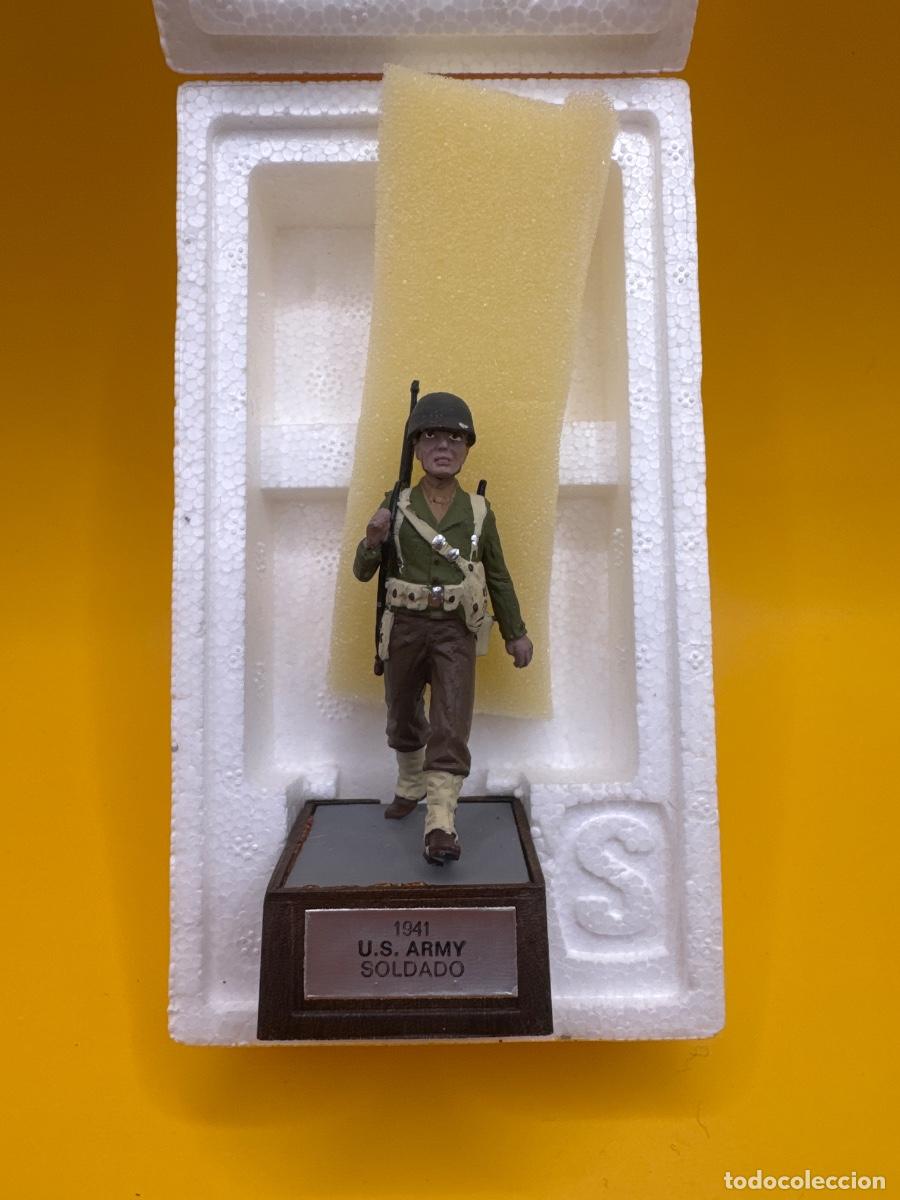 Juguetes antiguos: Soldado de Plomo -desfile soldado us army- Marca Soldat - con Caja Original