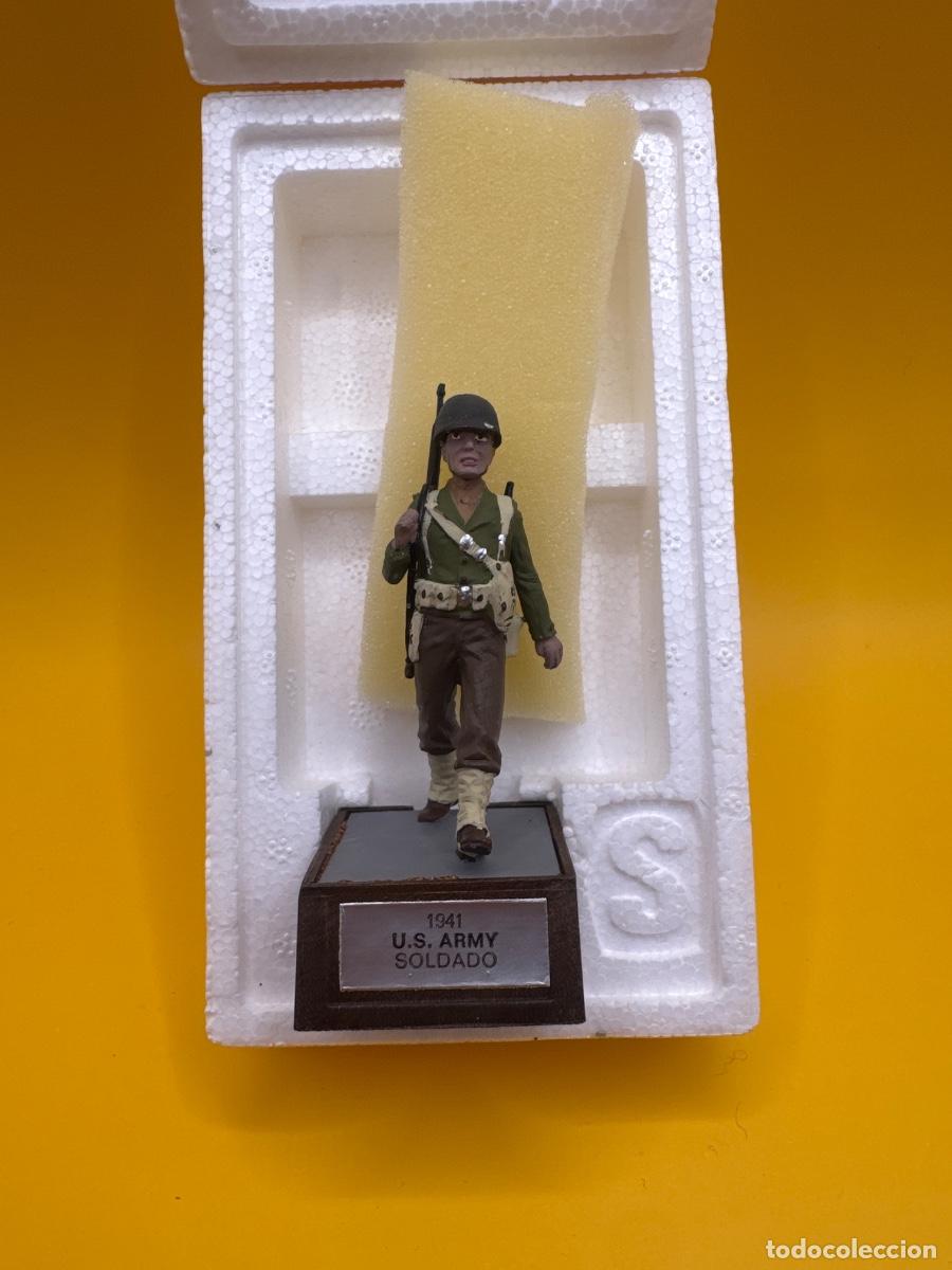 Juguetes antiguos: Soldado de Plomo -desfile soldado us army- Marca Soldat - con Caja Original