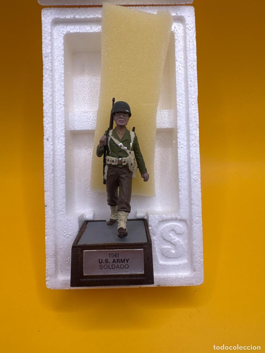 Juguetes antiguos: Soldado de Plomo -desfile soldado us army- Marca Soldat - con Caja Original